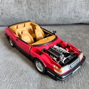 1/18 Anson SAAB 900 Turbo Cabriolet Convertible Red Diecast